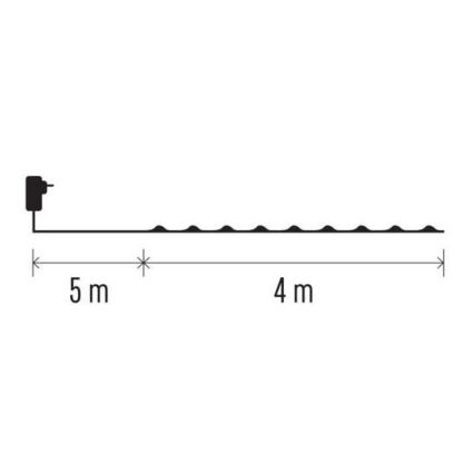 LED buitenlichtsnoer 40xLED/9m IP44 warm wit