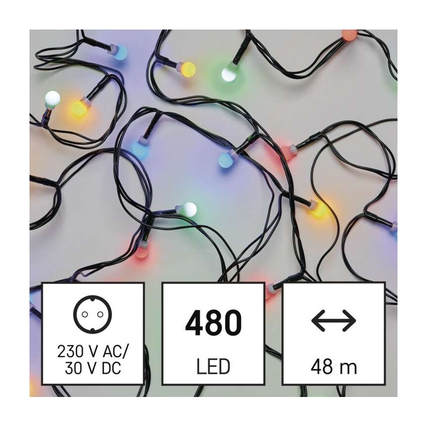 LED buitenlichtsnoer 480xLED/53m IP44 meerkleurig