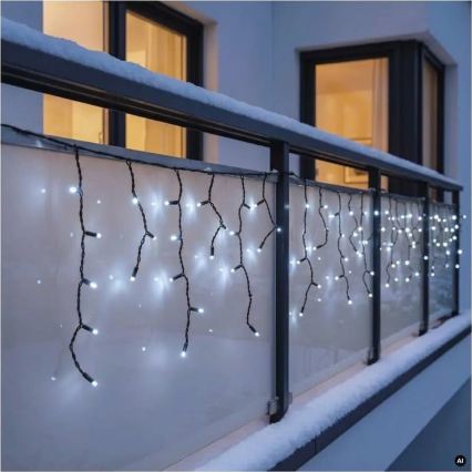 LED buitenlichtsnoer 50xLED/3x0,4m IP44 koel wit