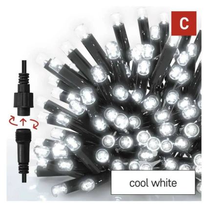 LED buitenlichtsnoer 50xLED/3x0,4m IP44 koel wit