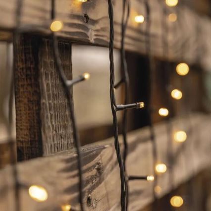 LED buitenlichtsnoer 50xLED/5m IP44 warm wit