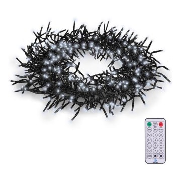LED buitenlichtsnoer 576 LEDs / 8 functies, 8 m, IP44, koud wit + afstandsbediening