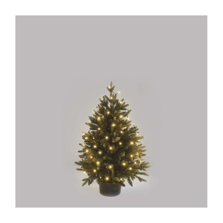 LED-buitenlichtsnoer 80xLED/3xAA 6,1m IP44 warm wit