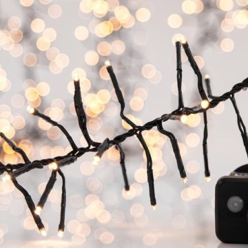 LED buitenlichtsnoer CLUSTER 768xLED/8 functies 9 m IP44 warm wit