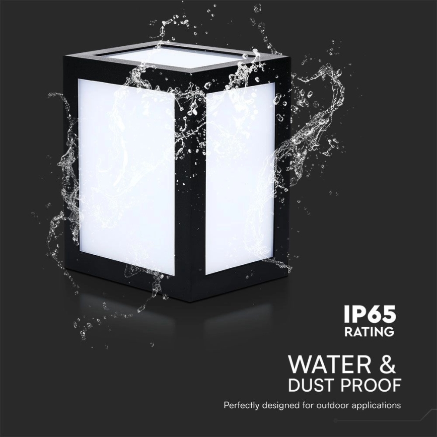 LED buitenmuurlamp LED/12W/230V 3000K IP65 zwart