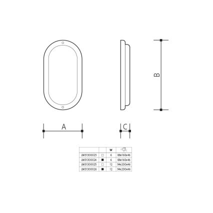 LED buitenmuurlamp LED/6W/230V IP54 zwart