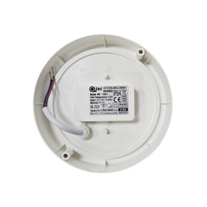 LED-buitenplafondlamp LED/8W/230V 4200K Ø 14 cm IP64 wit