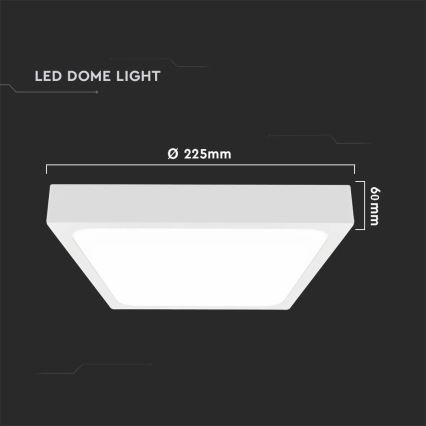 LED Buitenplafondlamp met sensor LED/18W/230V 4000K IP44 wit