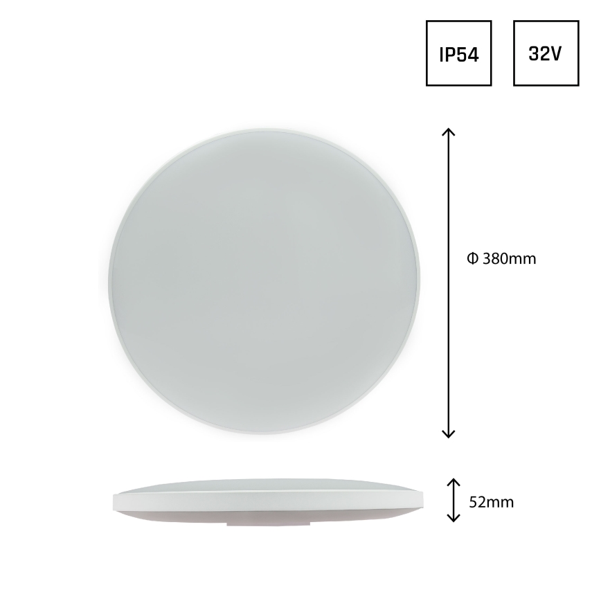 LED Buitenplafondlamp NYMPHEA LED/32W/230V IP54 4000K