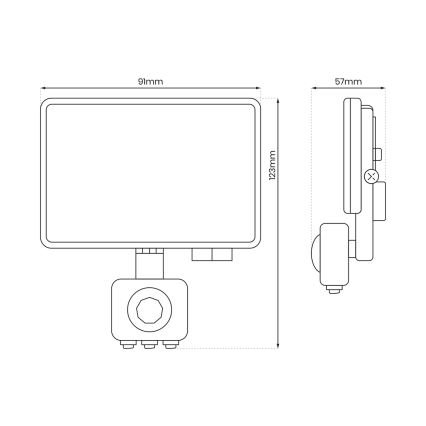 LED Buitenschijnwerper met een sensor LED/10W/230V 5000K IP44