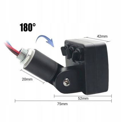 LED Buitenschijnwerper met sensor LED/20W/230V 4000K IP65 zwart