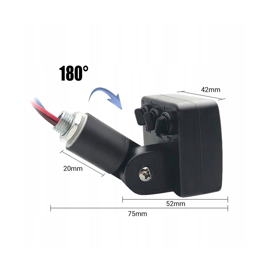LED Buitenschijnwerper met sensor LED/20W/230V 4000K IP65 zwart