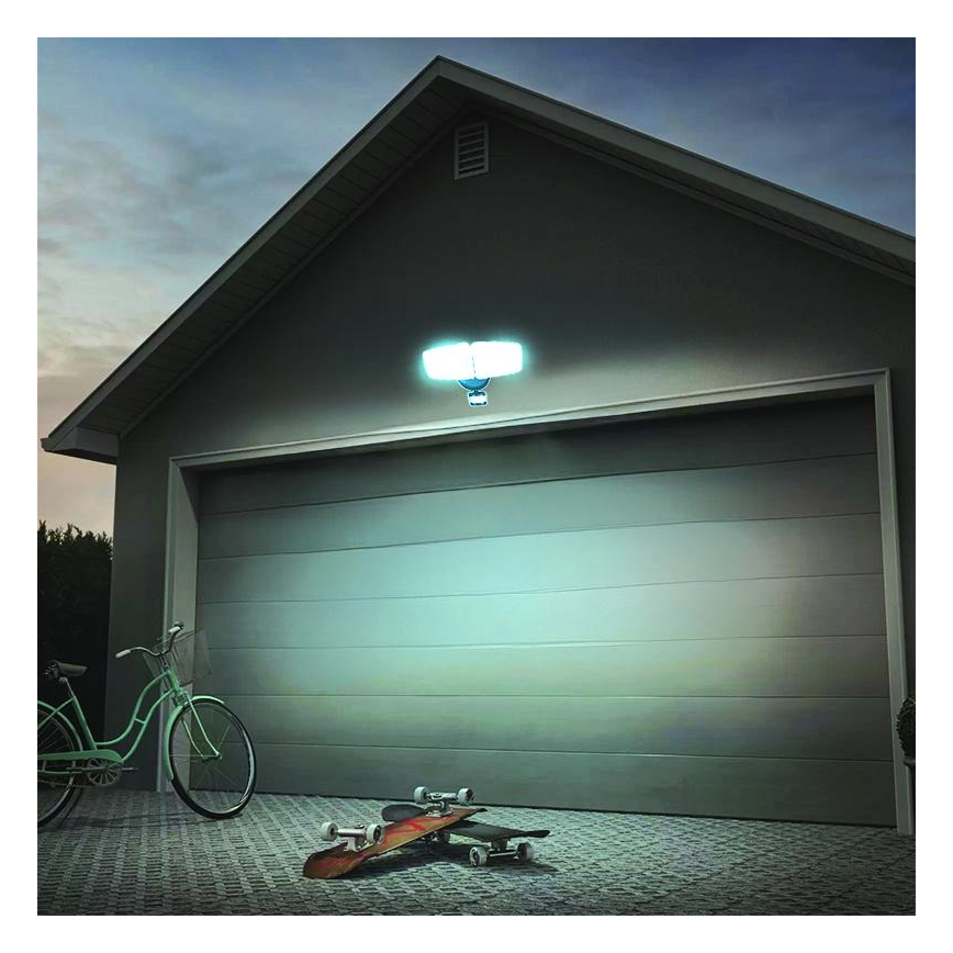 LED Buitenschijnwerper met sensor LED/24W/230V 3000/4000/6000K IP54 antraciet