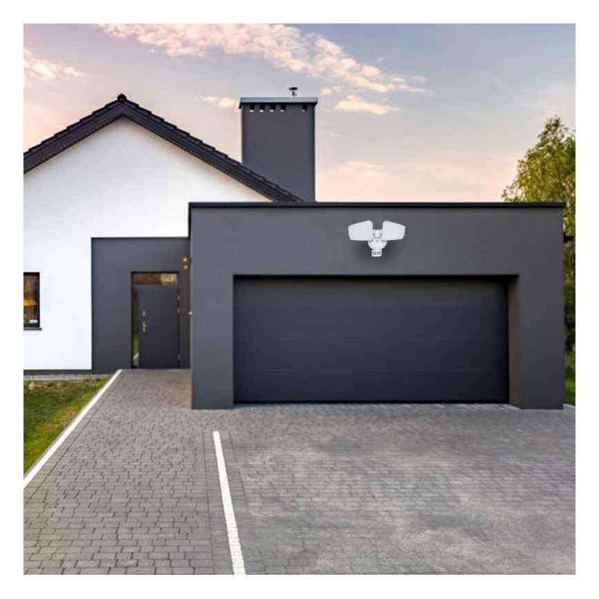 LED Buitenschijnwerper met sensor LED/24W/230V 3000/4000/6000K IP54 wit