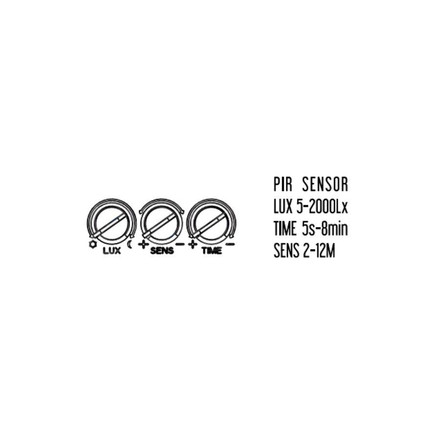 LED Buitenschijnwerper met sensor LED/24W/230V 3000/4000/6000K IP54 wit