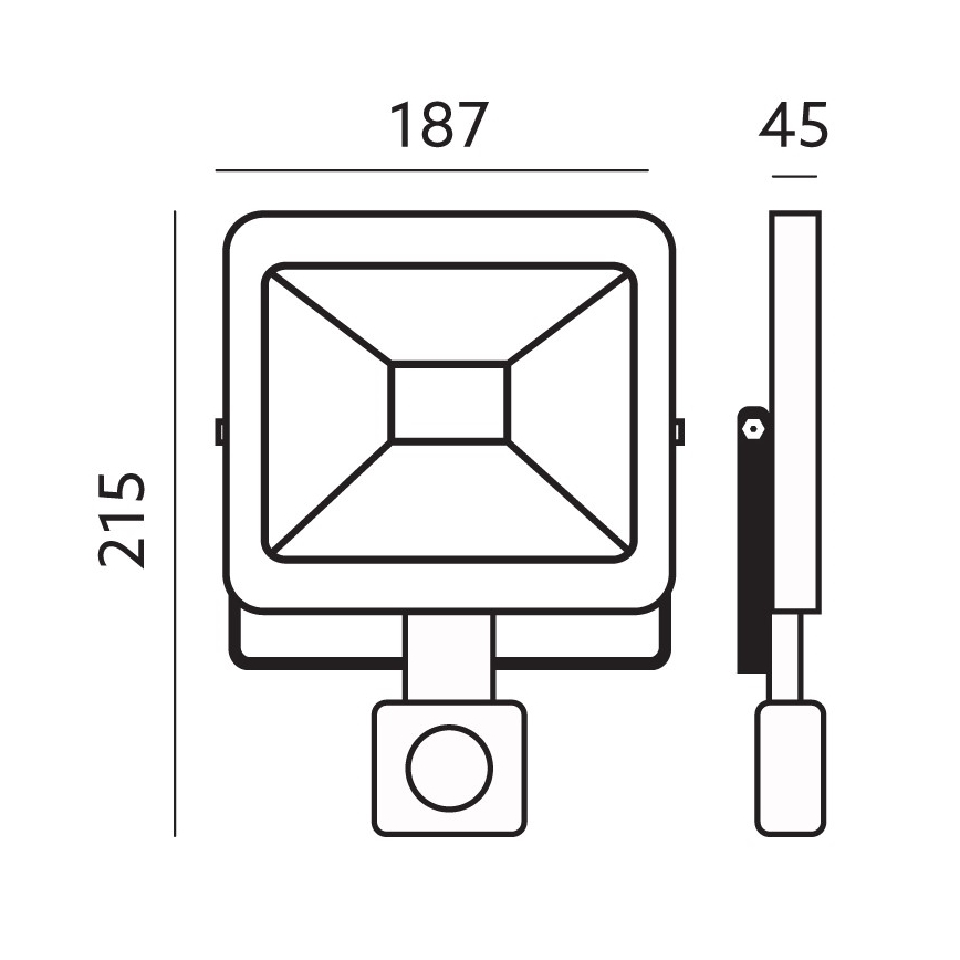 LED Buitenschijnwerper met sensor LED/30W/230V 6500K IP44
