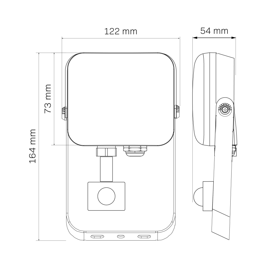 LED Buitenschijnwerper met sensor MILKY LED/20W/230V 4000K IP65