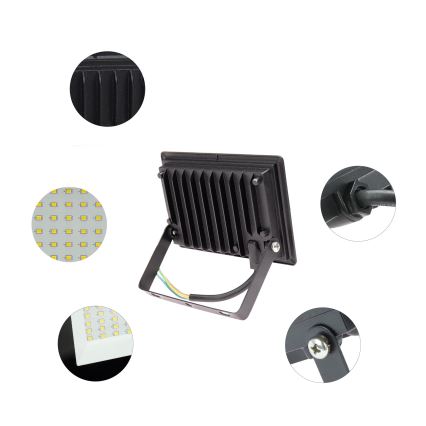 LED Buitenschijnwerper NOCTIS LUX 3 LED/20W/230V 3000K IP65 zwart