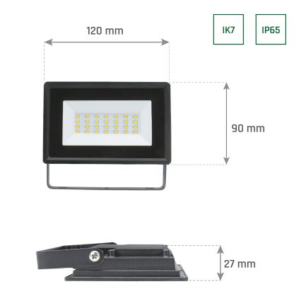 LED Buitenschijnwerper NOCTIS LUX 3 LED/20W/230V 4000K IP65 zwart