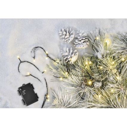 LED  buitensnoer 120xLED/3xAA 8,9m IP44 warm wit