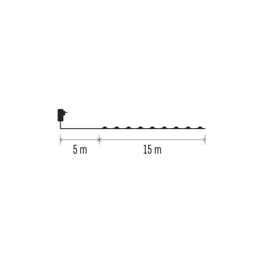 LED buitensnoer 150xLED/20m IP44 meerkleurig