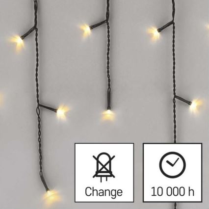 LED buitensnoer 200xLED/8 standen 8,6 m IP44 warm wit