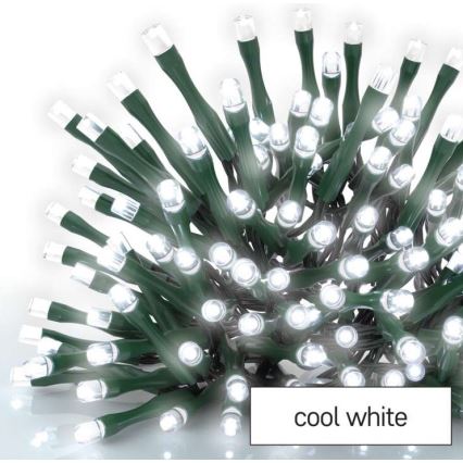 LED buitensnoer 40xLED/9m IP44 koud wit