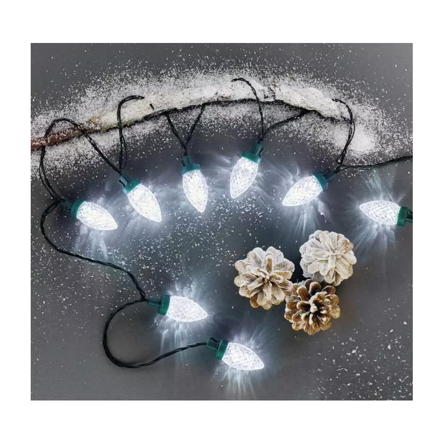 LED-buitensnoer 50×LED/8 functies, 14,8 m, IP44, koelwit