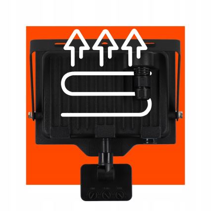 LED buitenschijnwerper met bewegings- en schemersensor LED/50W/230V 4500K IP65 zwart