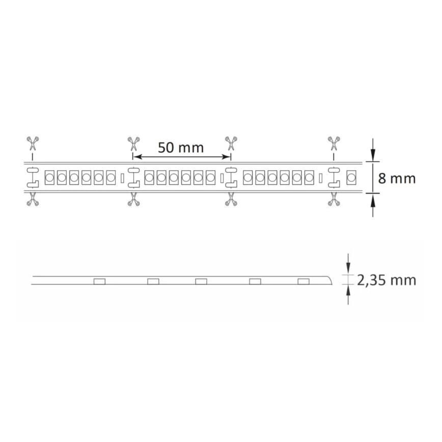 LED Buitenstrip 3m LED/23W/24V/230V 4000K IP65