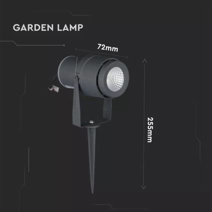 LED Buitenverlichting LED/12W/100-240V IP65 grijs - groen licht