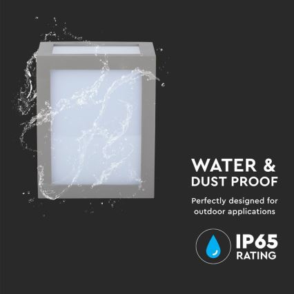 LED buitenwandlamp, 12 W, 230 V, 4000 K, IP65