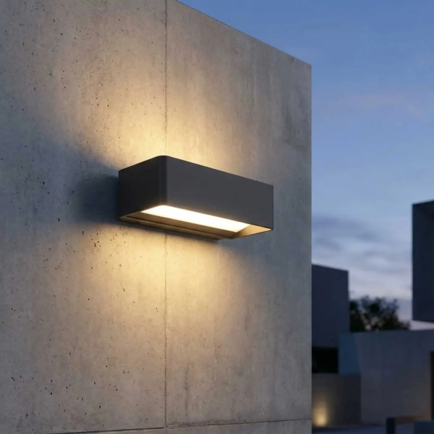 LED buitenwandlamp 13W/230V, IP65, zwart