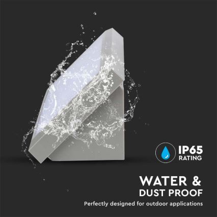 LED Buitenwandlamp LED/20W/230V 6400K IP65 grijs
