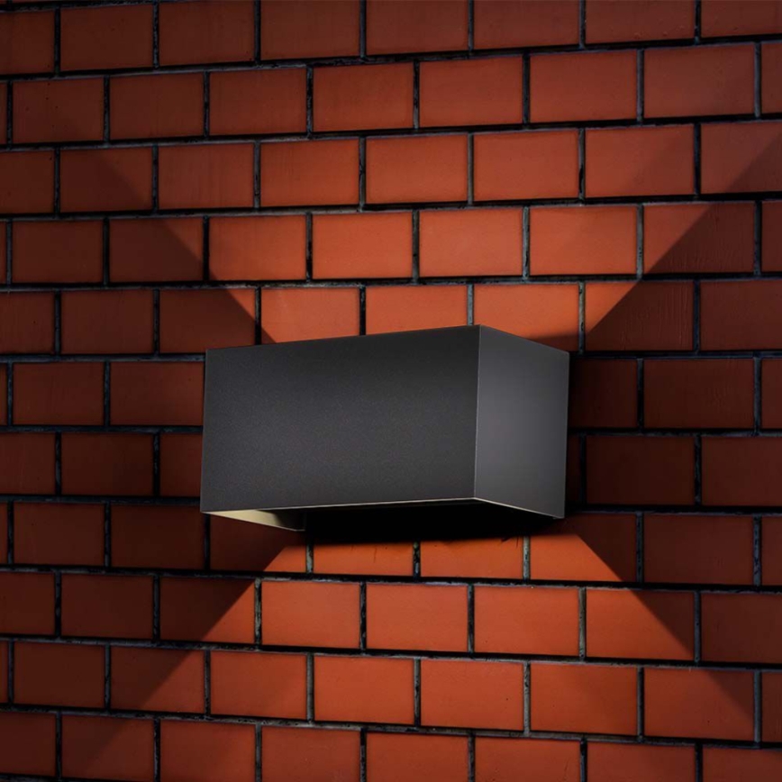 LED-buitenwandlamp 24 W / 230 V / 3000 K, IP65, zwart