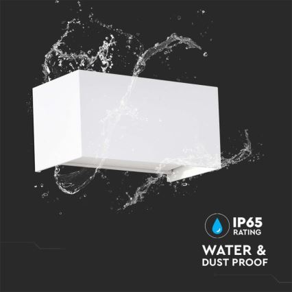 LED buitenwandlamp 24W/230V 4000K IP65 wit