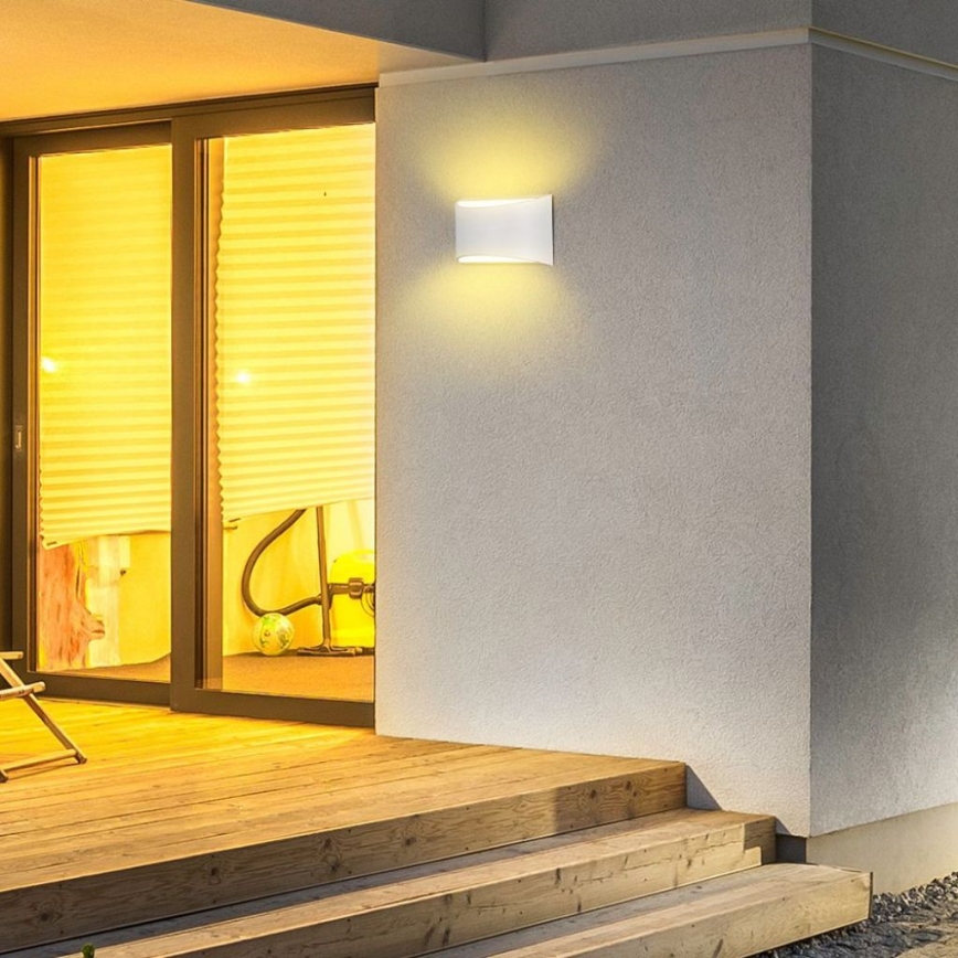 LED buitenwandlamp 9W/230V 4000K IP54 wit