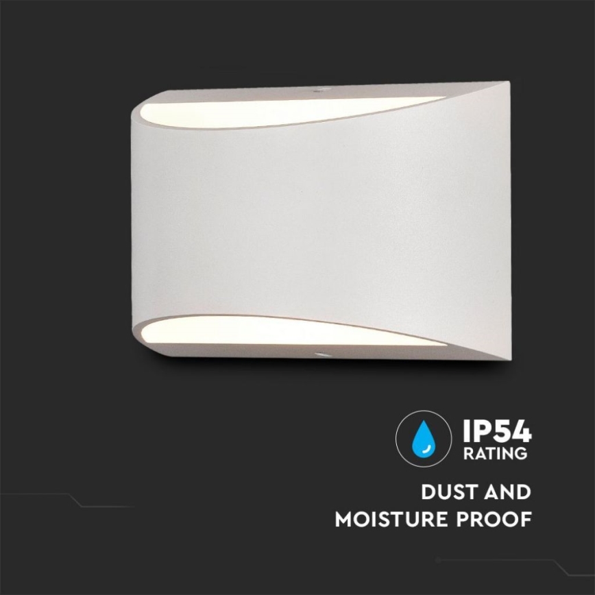 LED buitenwandlamp 9W/230V 4000K IP54 wit
