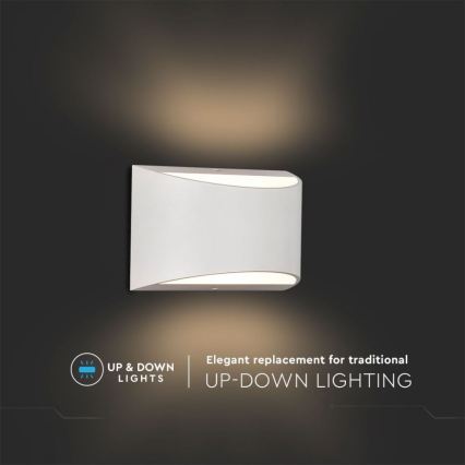 LED buitenwandlamp 9W/230V 4000K IP54 wit