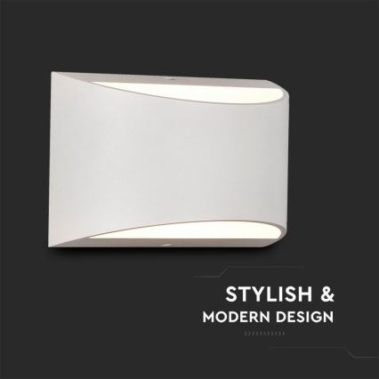 LED buitenwandlamp 9W/230V 4000K IP54 wit