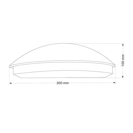 LED buitenwandlamp ALABAMA LED/12W/230V IP54 zwart