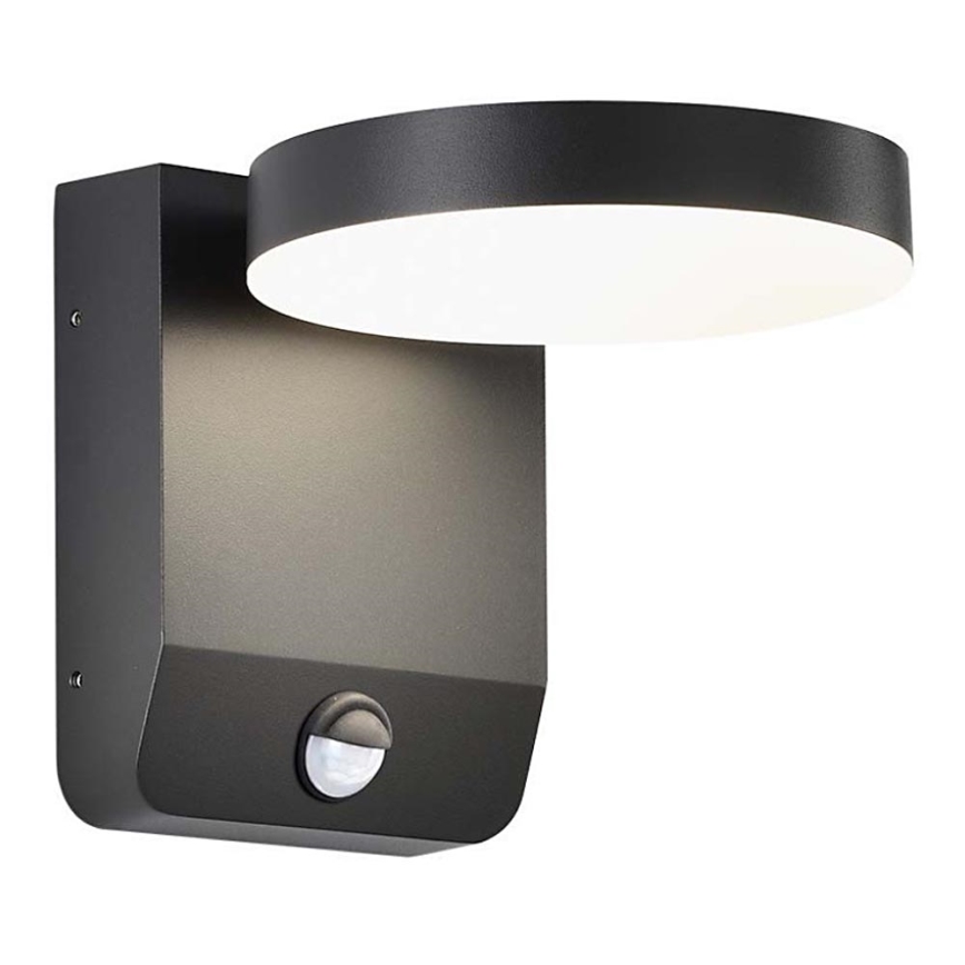 LED Buitenwandlamp flexibel met sensor LED/17W/230V IP65 3000K zwart