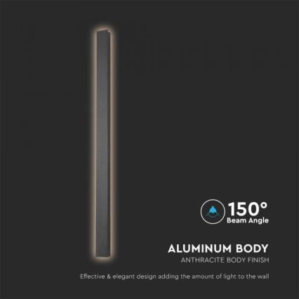 LED buitenwandlamp LED/10W/230V 3000K IP65 51 cm antraciet