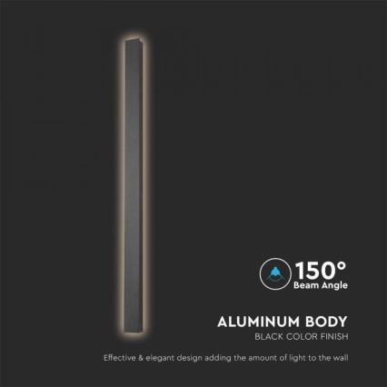 LED buitenwandlamp LED/10W/230V 3000K IP65 51 cm zwart