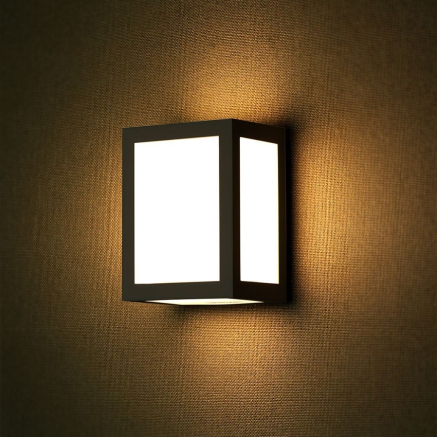 LED buitenwandlamp LED/12W/230V 4000K IP65 zwart