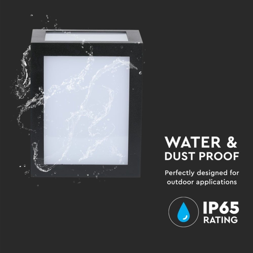 LED buitenwandlamp LED/12W/230V 4000K IP65 zwart