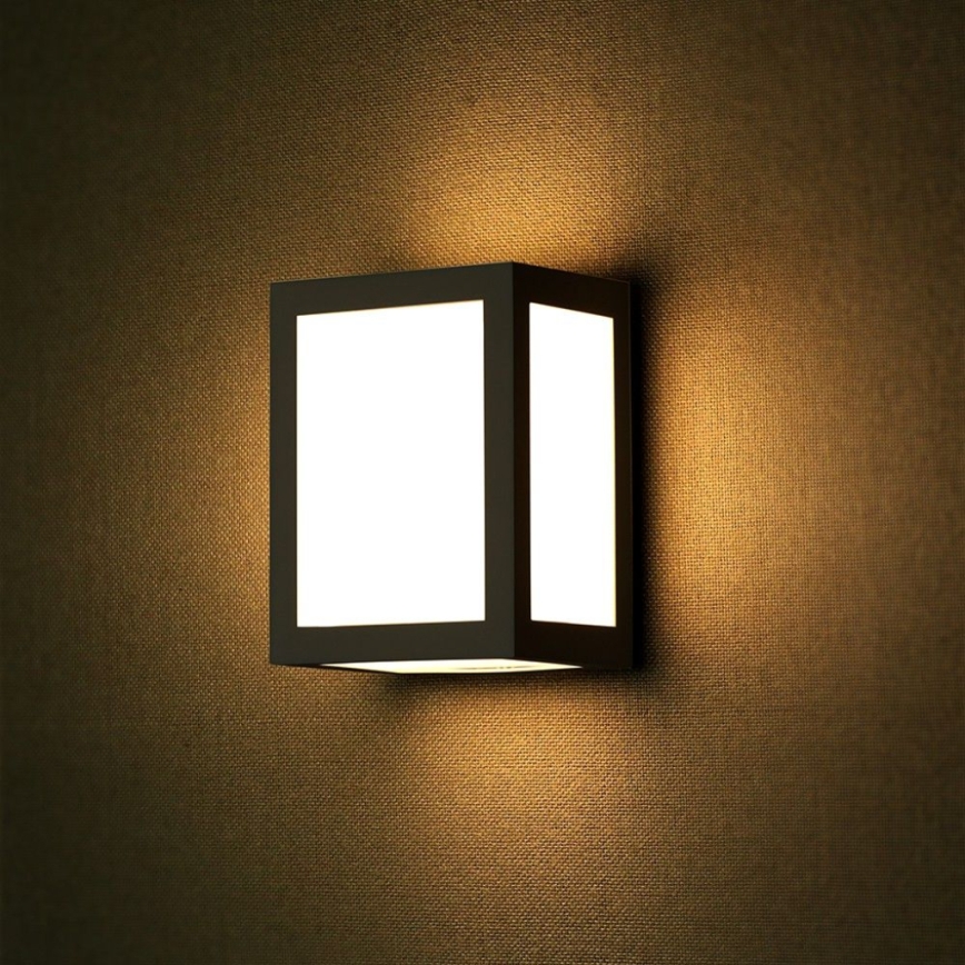 LED buitenwandlamp LED/12W/230V 6400K IP65 zwart