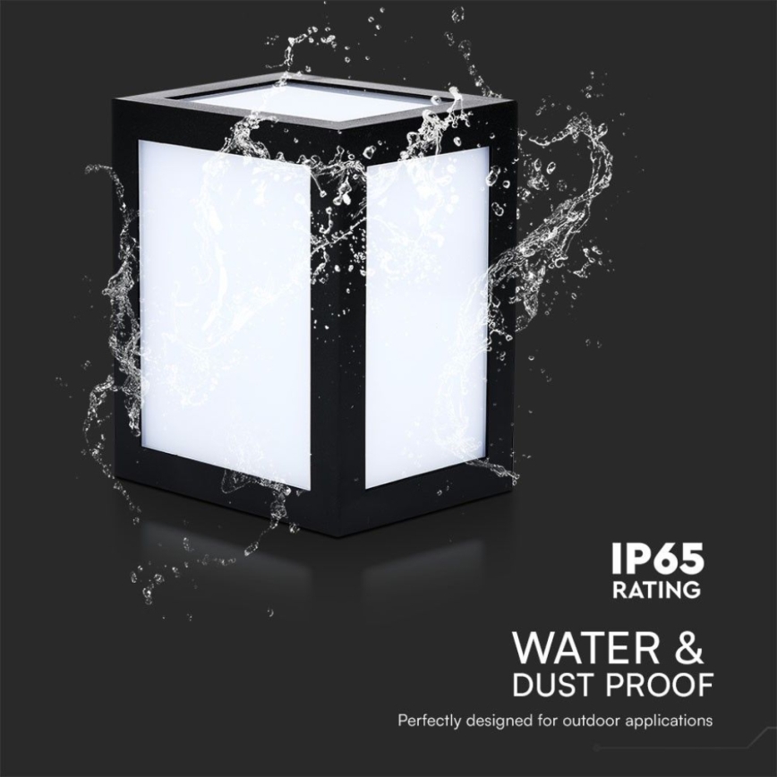 LED buitenwandlamp LED/12W/230V 6400K IP65 zwart
