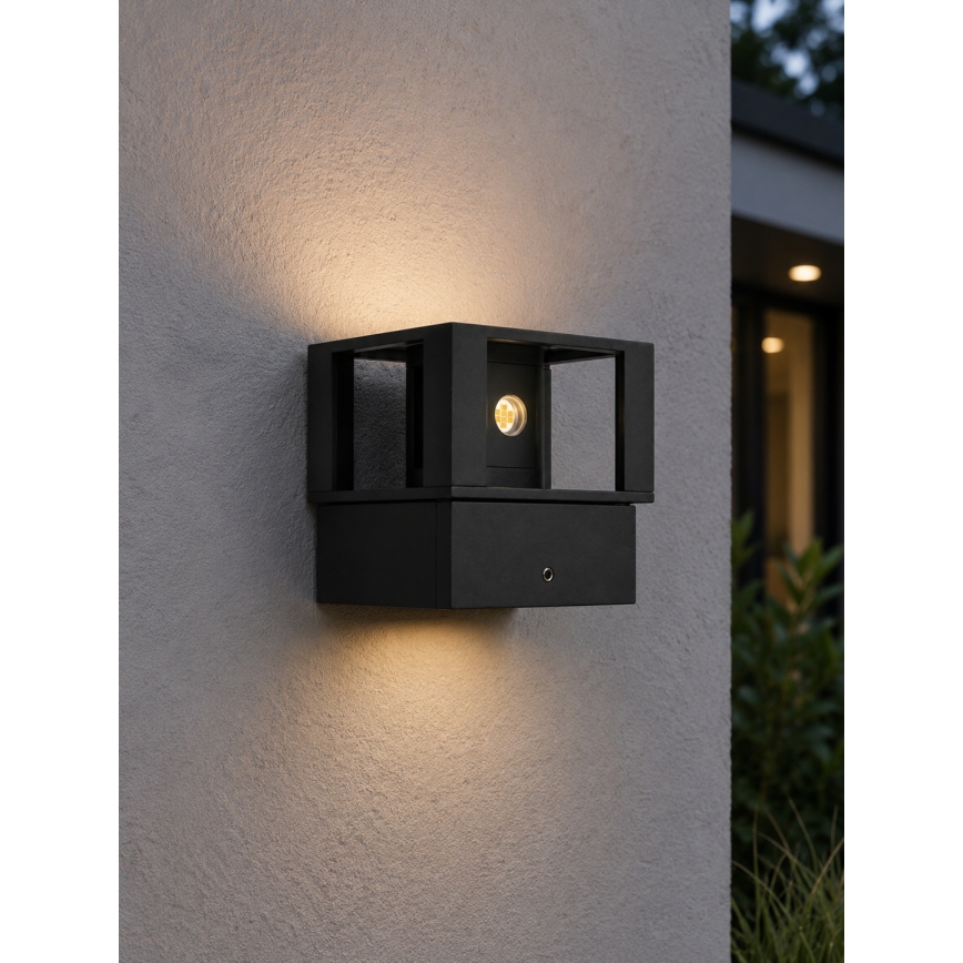 LED buitenwandlamp LED/12W/230V IP54 zwart