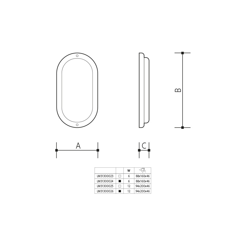 LED buitenwandlamp LED/12W/230V IP54 zwart
